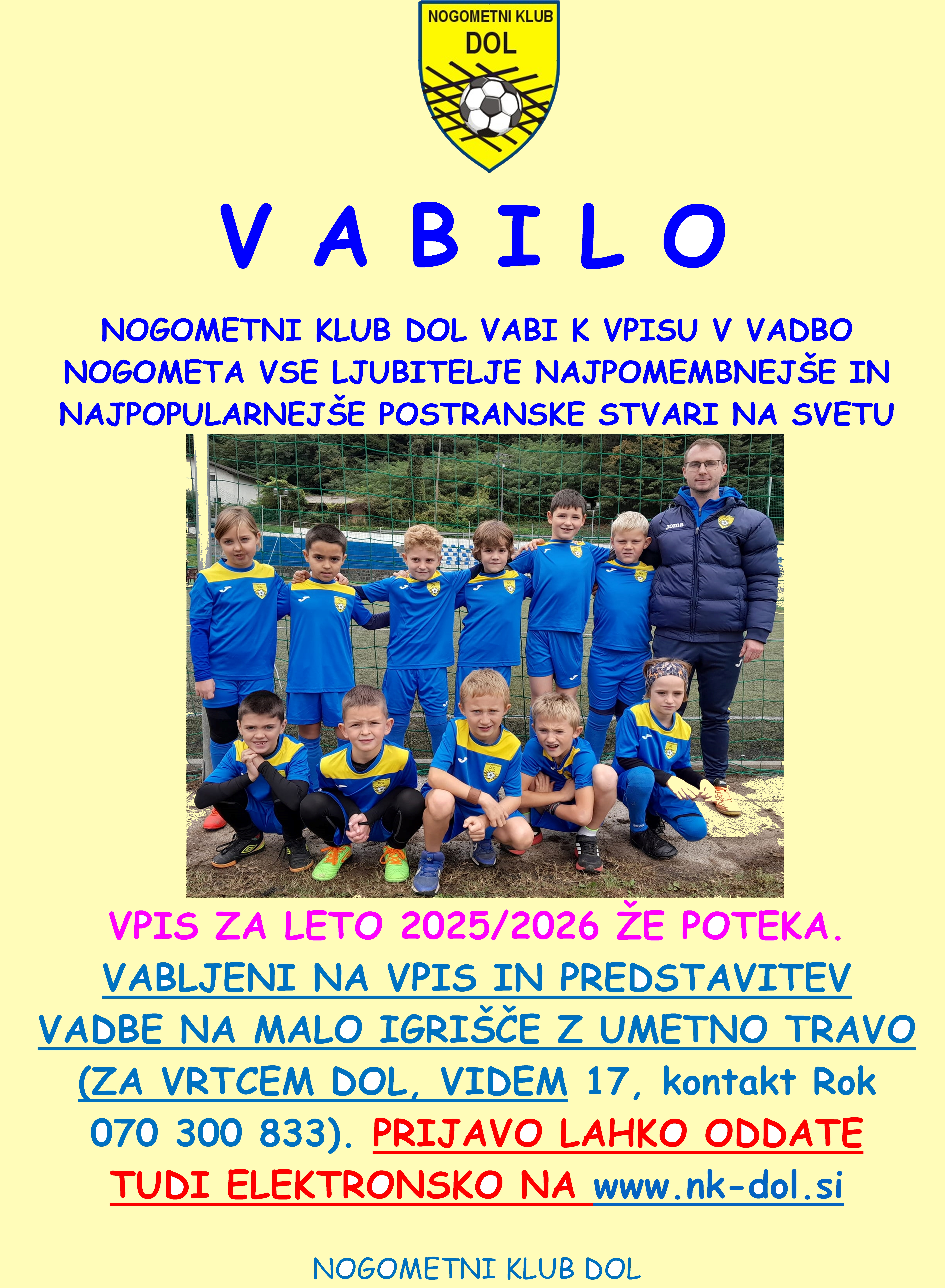 PRIJAVE NA NOGOMET - Sezona 2025/26